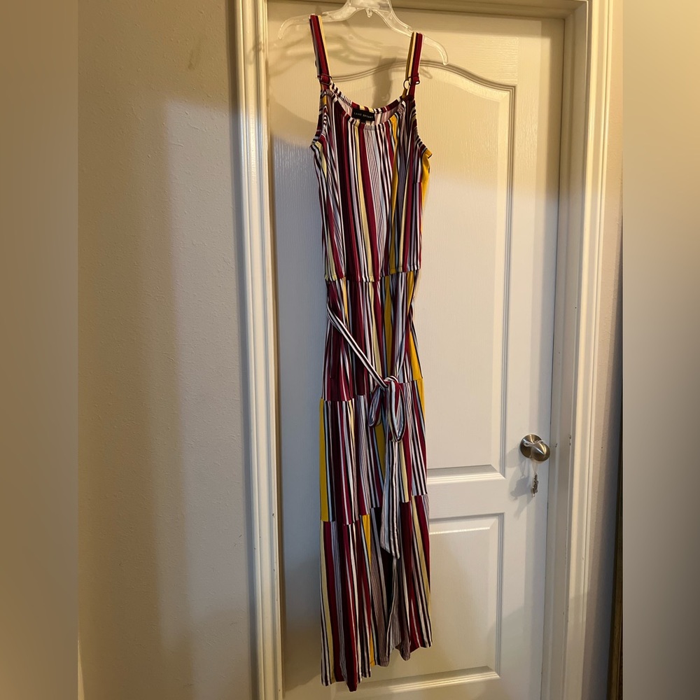 Lane Bryant Sleeveless Tiered Striped Maxi Dress Size 26/28